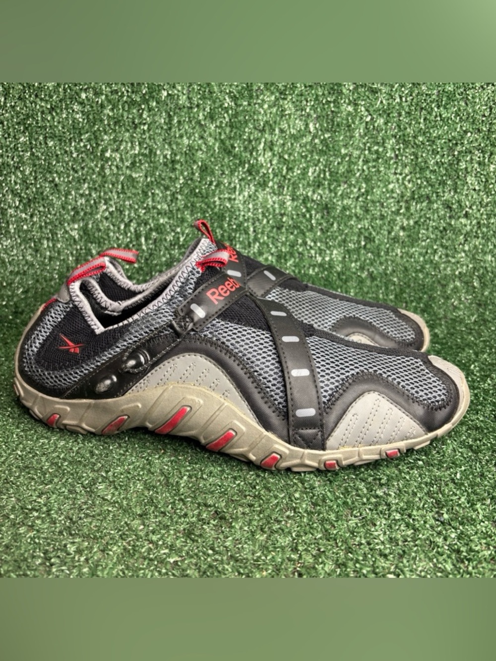 RARE Reebok Loknesock Tyrex IV Low Black Red Gray Sneakers Vintage Shoes Size 11